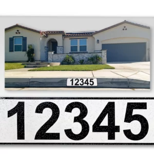 Curb-Wrap, Colored, Self-Adhesive Reflective House Address Numbers