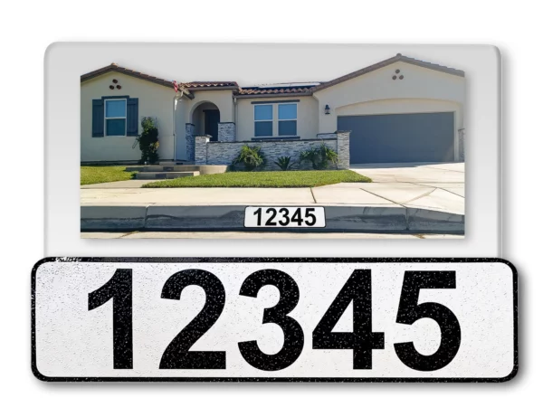 Curb-Wrap, Colored, Self-Adhesive Reflective House Address Numbers