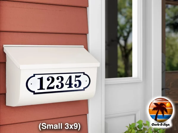 Address Plaque - Fancy, Horizontal, for Outdoor House, Pre-drilled Holes for Easy Installation - Image 3