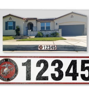 Curb-Wrap, Military Branches, Self-Adhesive Reflective House Address Numbers