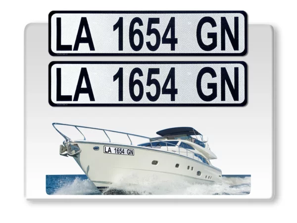 BOWBRITE - Personalized Easy Stick Reflective Boat Numbers