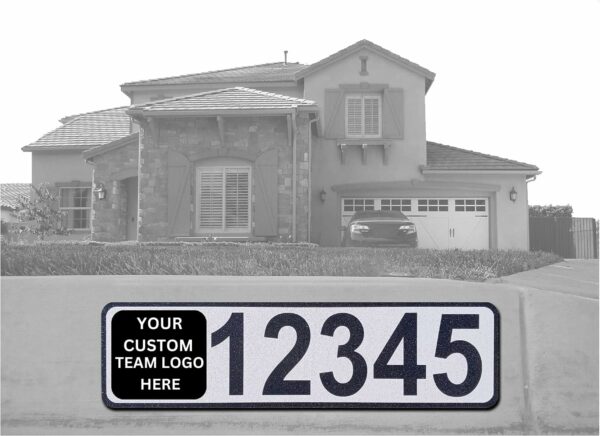 Curb-Wrap, Custom Design, Self-Adhesive Reflective House Address Numbers