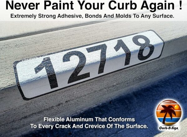 Curb-Wrap, Custom Design, Self-Adhesive Reflective House Address Numbers - Image 4