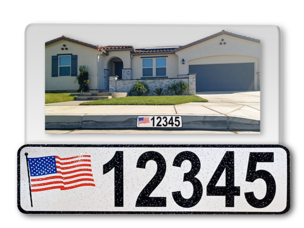 Curb-Wrap, Country Flags, Self-Adhesive Reflective House Address Numbers