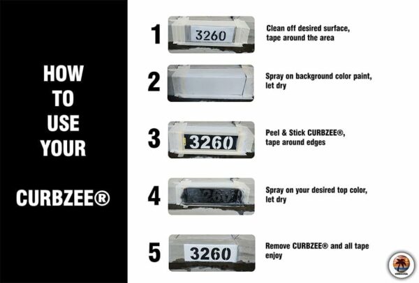 Curbzee ® Address Number Stencil (2 Pack) - Image 5