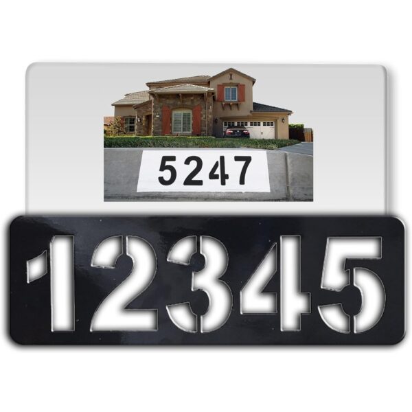 Curbzee ® Address Number Stencil (2 Pack)