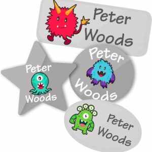 KidLabels_Monster Personalized 135+ Daycare Name Labels for Kids
